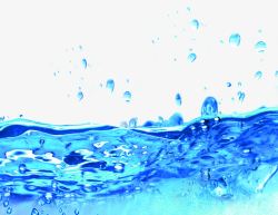 夏日海报促销水珠蓝色效果素材