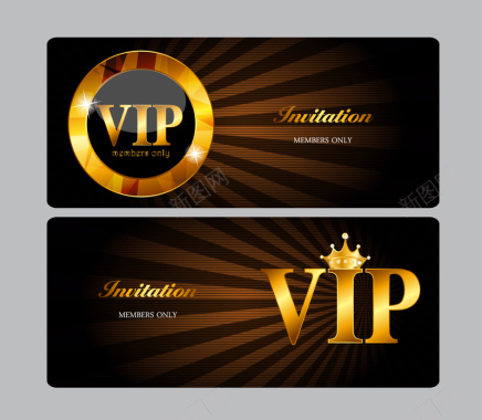 金色尊贵VIP会员卡背景素材背景