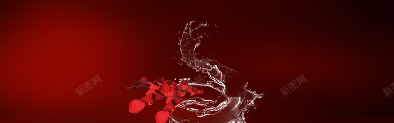 枣红色花瓣背景psd设计背景_88icon https://88icon.com 枣红色 花瓣 水纹 海报banner 扁平 渐变 几何