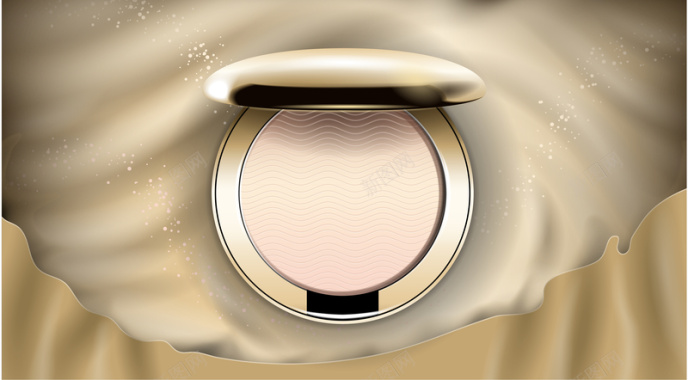 金色丝绸质感化妆品产品广告宣传背景素材背景