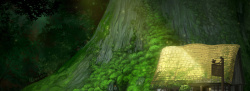 萤火虫海报手绘魔法森林背景高清图片