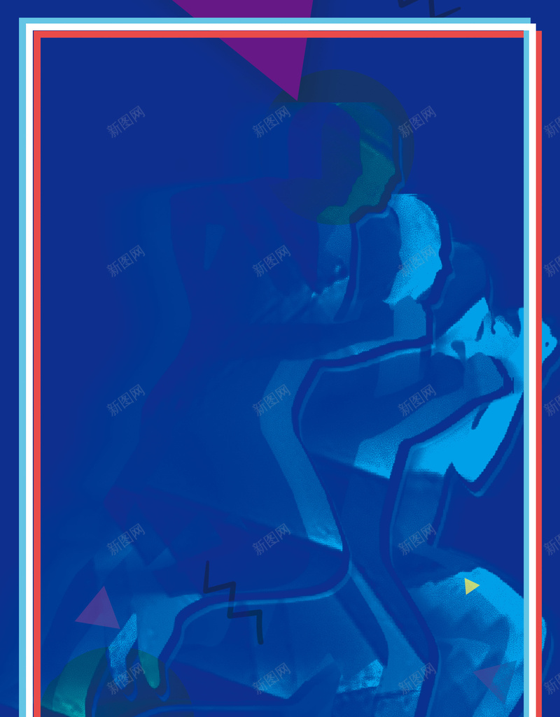 蓝色扁平化马拉松运动海报psd设计背景_88icon https://88icon.com 跑步活动 运动会 健身 跑步 长跑 健身跑步运动海报 全民运动 马拉松 边框 几何 扁平化