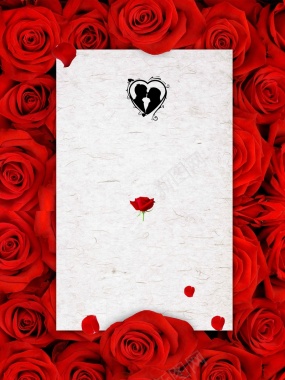 红玫瑰情人节背景素材背景