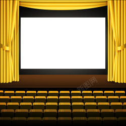 剧院宣传背景高端大气的电影院广告矢量背景高清图片