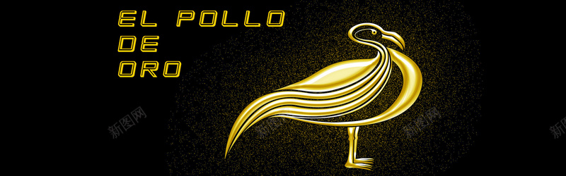 金色小鸟背景jpg设计背景_88icon https://88icon.com 金色小鸟 大气 字母 金点 黑色 海报banner