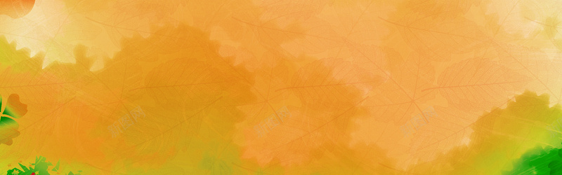 橙色的叶psd设计背景_88icon https://88icon.com 海报banner
