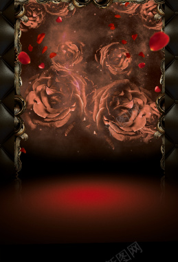 质感玫瑰花海报背景素材背景