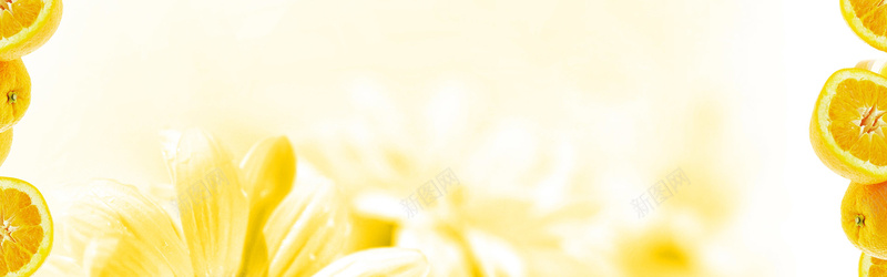 瓢虫菊花橙色四周边框psd设计背景_88icon https://88icon.com 海报banner