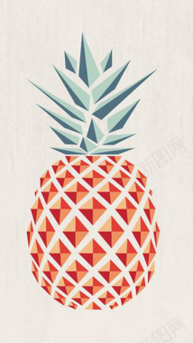 三角几何元素菠萝图背景