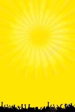 黄色辐射背景背景
