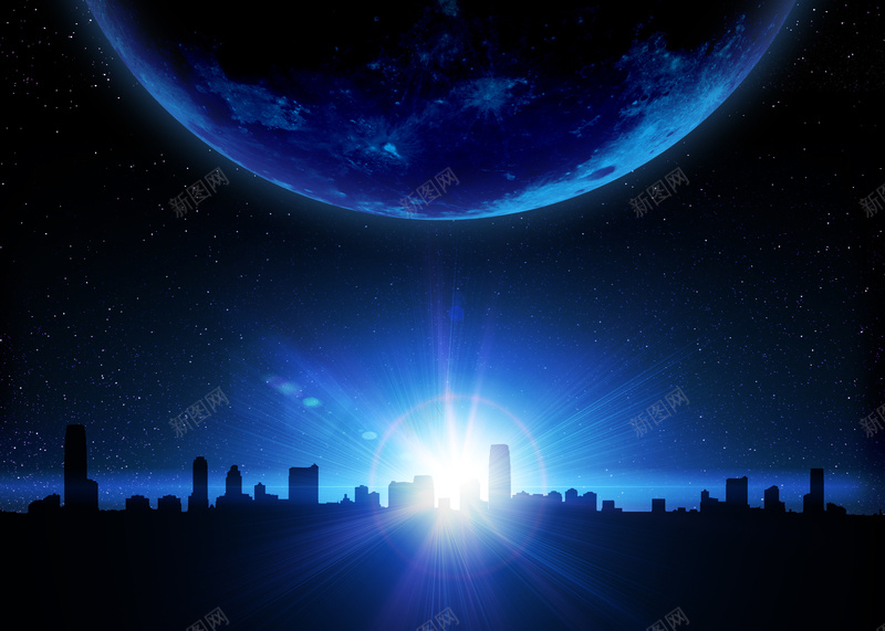蓝色星球城市之光背景元素jpg设计背景_88icon https://88icon.com 蓝色 地球 光线 城市 建筑 城市背景 蓝色星球 背景元素 冷静 科技 科幻 商务