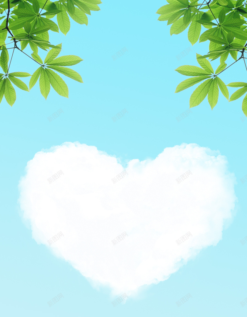 小清新520情人节H5分层背景psd设计背景_88icon https://88icon.com 520 小清新 云朵 心形 白云 情人节 H5 分层背景 叶子