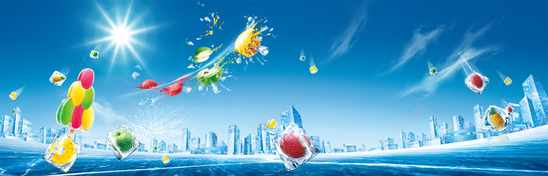 夏天冷饮冰霜几何bannerpsd设计背景_88icon https://88icon.com 几何 夏天 冷饮 冰霜 扁平 渐变