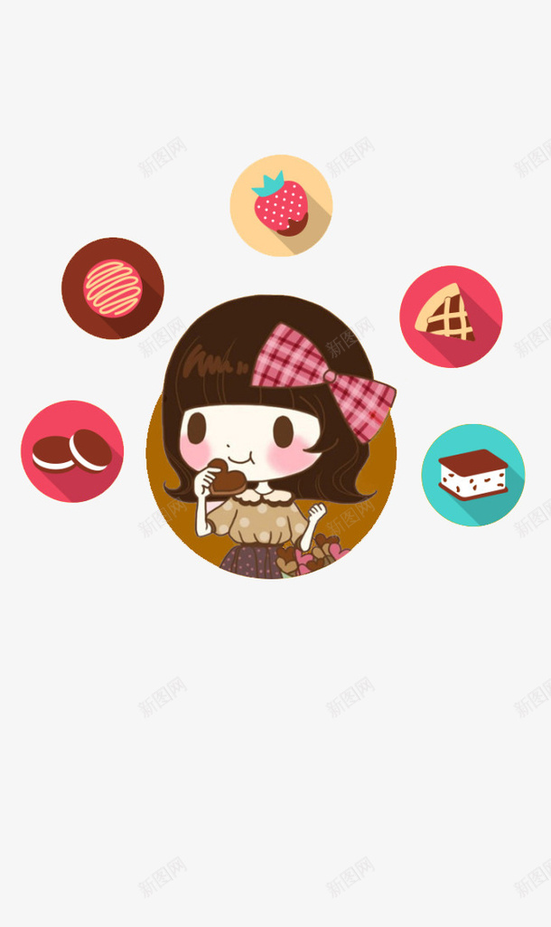 吃货女孩PNG下载png免抠素材_88icon https://88icon.com 女孩 蛋糕 草莓 水果 甜品 食物 人物 动漫
