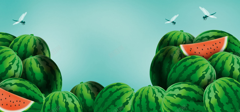夏季西瓜手绘卡通bannerpsd设计背景_88icon https://88icon.com 冰凉一夏 夏天 夏季 水果 西瓜 手绘 卡通 可爱