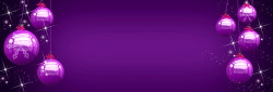 徽标头中国风圣诞球紫色横幅标头背景素材高清图片