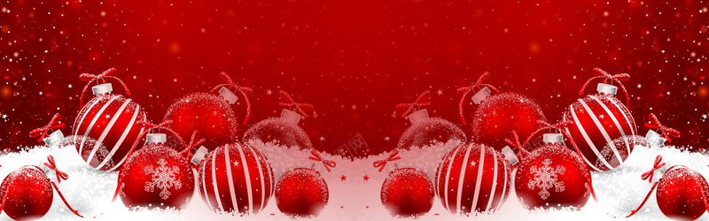 红色圣诞装饰背景jpg设计背景_88icon https://88icon.com 装饰球 星星 红色 雪地 雪花 红绳 节日背景 素材 banner