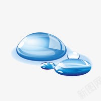 蓝色水滴png免抠素材_88icon https://88icon.com 蓝色 水滴 光效 立体