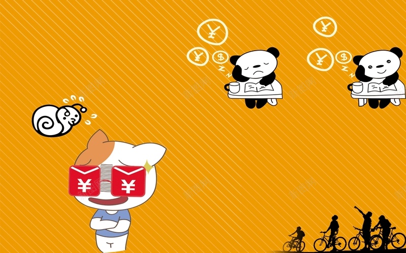 招聘季广告黄色背景可爱卡通背景图psd设计背景_88icon https://88icon.com 招聘 招聘季 广告 黄色背景 熊猫 骑车 梦想 找工作 兼职 就业背景图 招聘背景