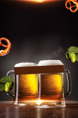 喝啤酒大赛冰爽啤酒比赛海报背景