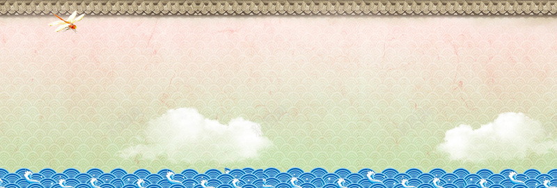 中国风传统云纹装饰banner背景背景