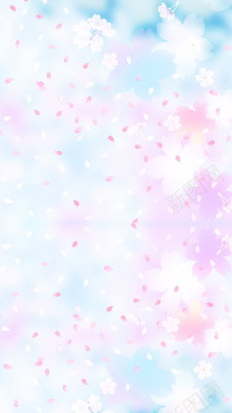 浪漫粉红花瓣H5背景背景
