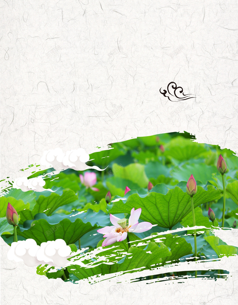 二十四节气夏至传统节日海报背景psd设计背景_88icon https://88icon.com 二十四节气 24节气 夏至节气 夏至 海报 荷花 祥云 立夏节气