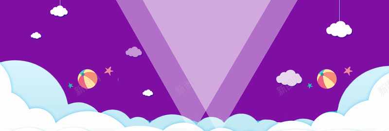 扁平化简约时尚紫色购物节背景背景