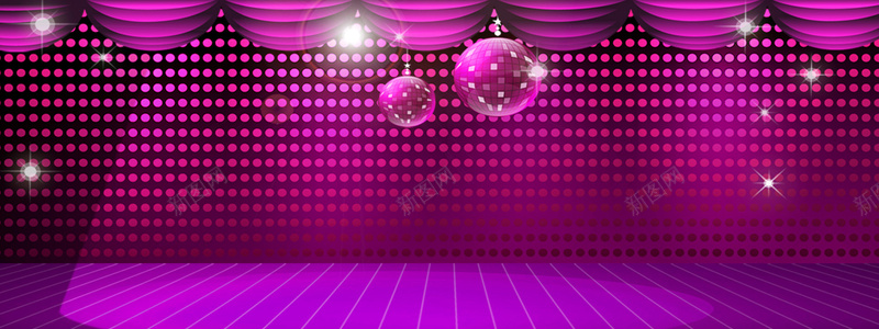 紫色舞台背景模板背景