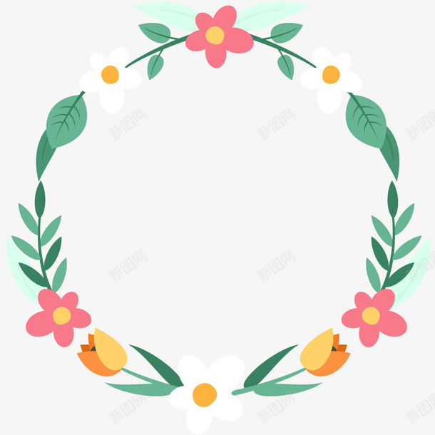 矢量装饰小清新鲜花边框元素ai免抠素材_88icon https://88icon.com 矢量图 装饰图案 小清新 鲜花 花卉 边框 鲜花边框