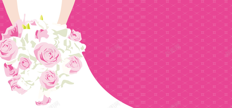 装饰婚礼纹理粉色banner背景背景