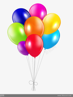 七彩气球素材高清图片素材