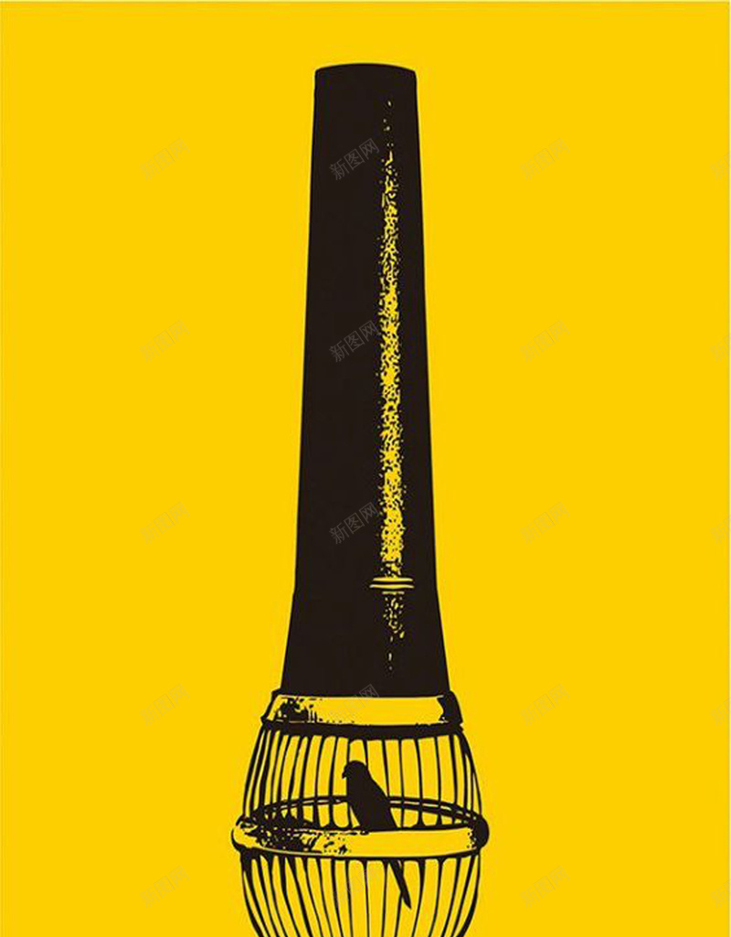 创意音乐宣传海报设计psd设计背景_88icon https://88icon.com 个性 享受 创意 音乐 黄色 文艺 颜色 话筒 鸟笼