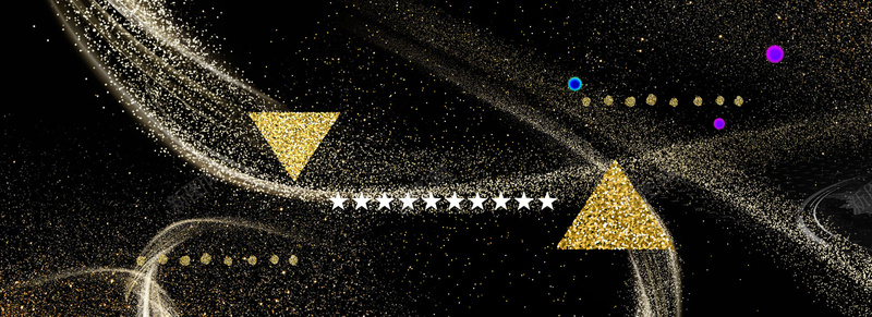 黑色海报PSD模板bannerpsd设计背景_88icon https://88icon.com anner 模板 海报 金色 黑色 PSD banner 几何元素 三角形 原点 紫色 蓝色