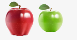 红绿苹果两个素材
