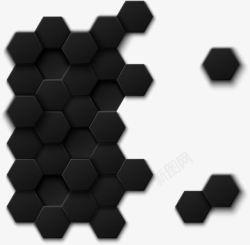 矢量黑色几何图案素材