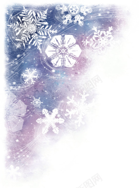 淡紫色雪花背景元素背景