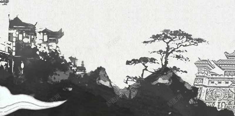 水墨画元素H5背景jpg设计背景_88icon https://88icon.com 大气 中国风 水墨画 H5背景 H5 h5