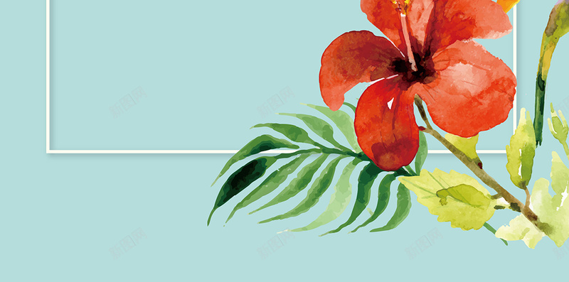 小清新花朵蓝色大气边框背景eps设计背景_88icon https://88icon.com 小清新 大气 花朵 蓝色 边框 手绘 花卉 卡通 童趣