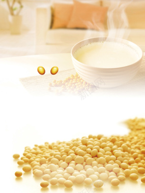 豆浆早餐营养豆子创意广告背景素材背景