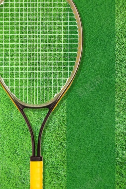 创意绿色网球公开赛宣传海报背景