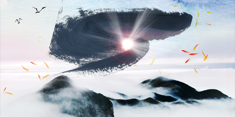 中国传统养生文化大气背景psd设计背景_88icon https://88icon.com 中医文化 中国传统 养生文化 大气背景 花瓣 中国风