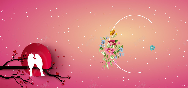 七夕情人节红色浪漫banner展板psd设计背景_88icon https://88icon.com anner 情人节 七夕 浪漫 鲜花 成双对 banner 展板 红色 简约