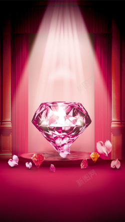 亮晶晶的钻石光芒照钻石H5背景高清图片