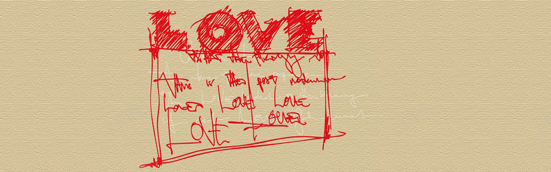 红色涂鸦爱情海报背景背景