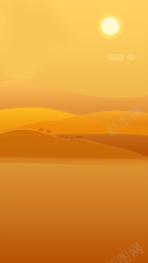 金黄色沙漠背景背景