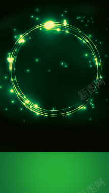 绿色光点炫酷封面PSD分层H5背景素材背景
