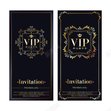 金色欧式VIP会员卡背景素材背景