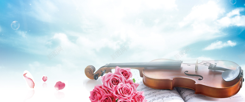 浪漫小提琴背景背景