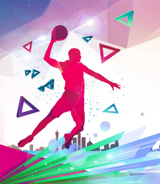 激情篮球比赛紫色背景素材背景